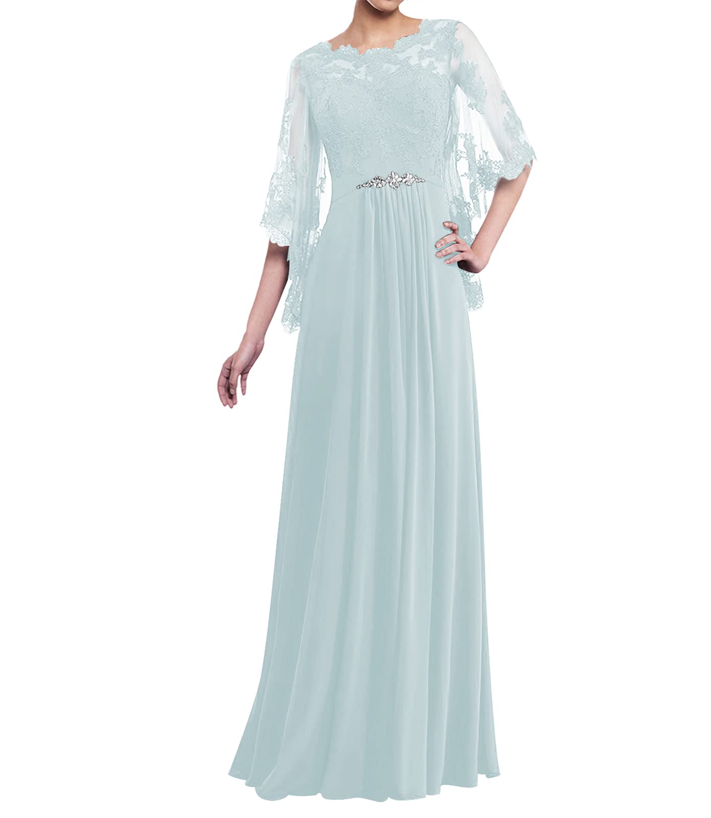 Elegant Chiffon Mother of The Bride Dresses with Sleeves - Wedding Guest Gowns for Mother of The Groom | Perfect for Formal Ceremonies, Receptions & Special Occasions