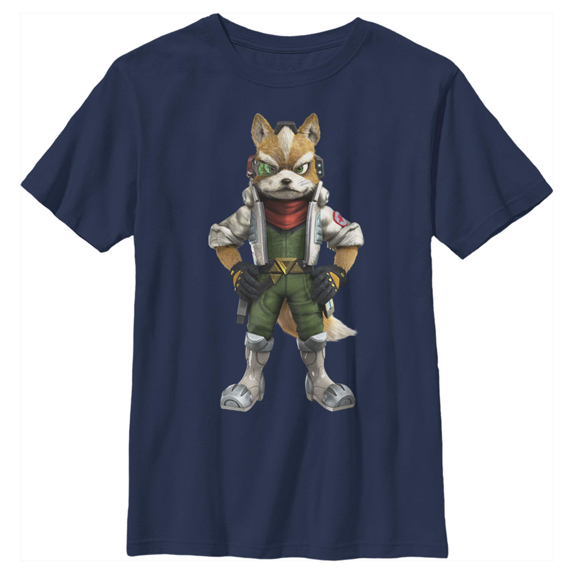 Boys Nintendo Star Fox Fox Pose Graphic T-Shirt - Cool Gaming Tee for Kids & Fans - Perfect for Cosplay, Gaming Events & Casual Wear