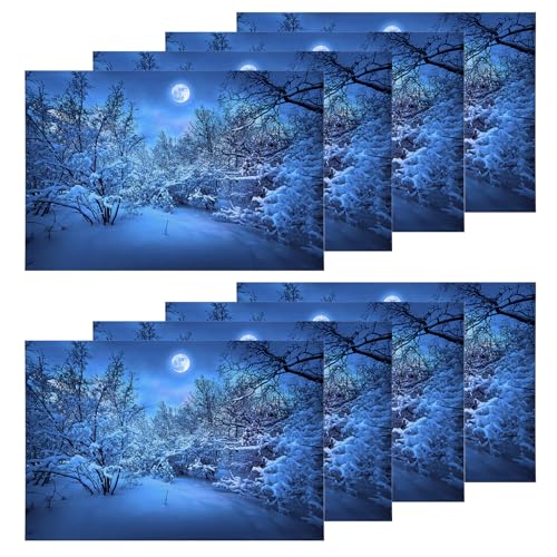 Christmas Snow Woods Bluea