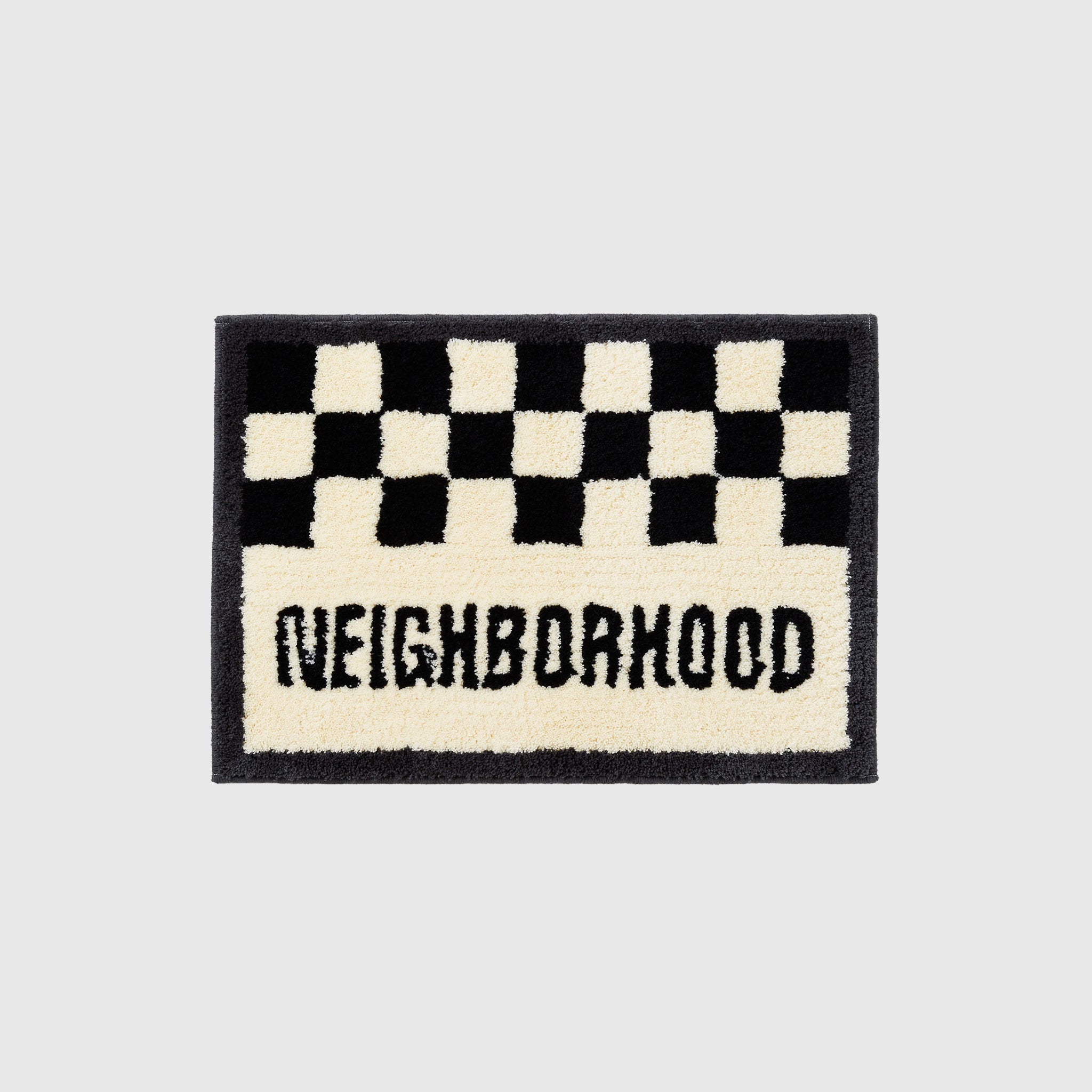 Vintage 1950s Checker Rug Mat - Classic Black and White Checkered Floor Mat for Home Decor, Kitchen, Entryway & Office - Non-Slip Durable Indoor/Outdoor Carpet