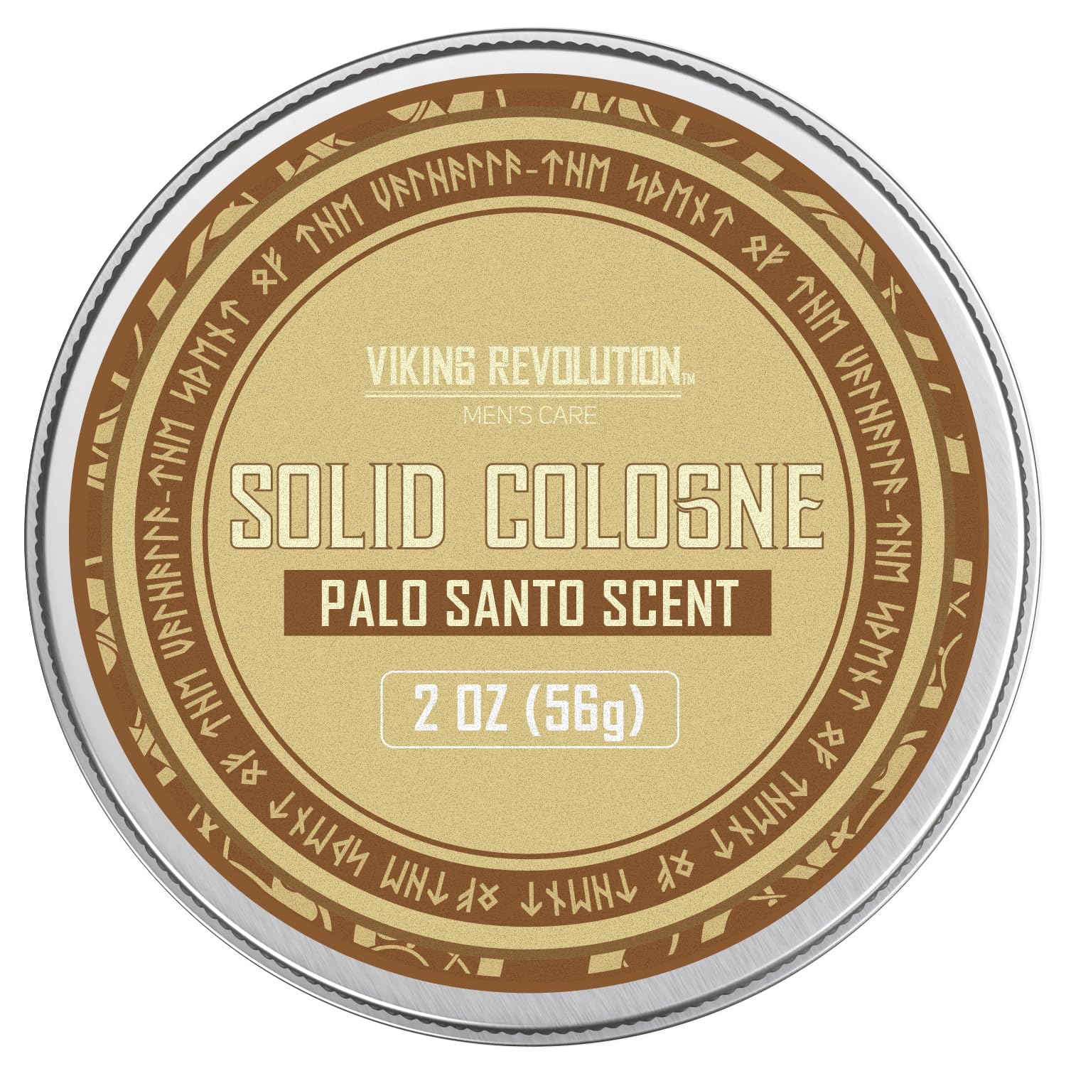 Viking Revolution Palo Santo Solid Cologne for Men - 2 Oz Travel-Friendly Cologne Balm with Natural Palo Santo Scent - Perfect for Daily Use, Gym, Office & Travel (1 Pack)
