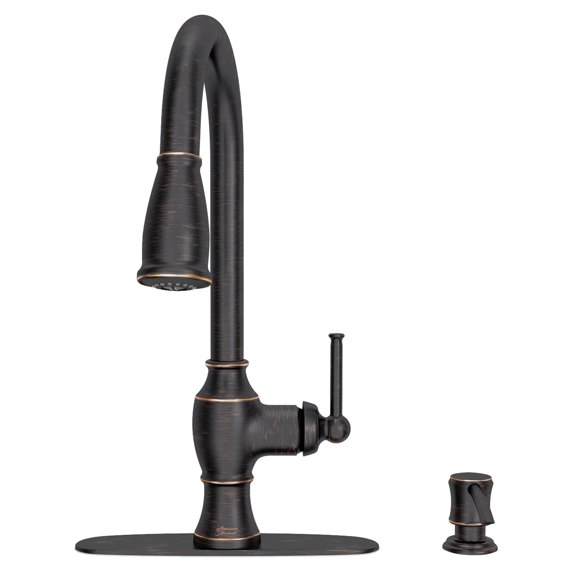 American Standard Marchand Single Control Pull-Down Kitchen Faucet with Oil Rubbed Bronze Finish - Perfect for Modern Farmhouse & Rustic Style Kitchens