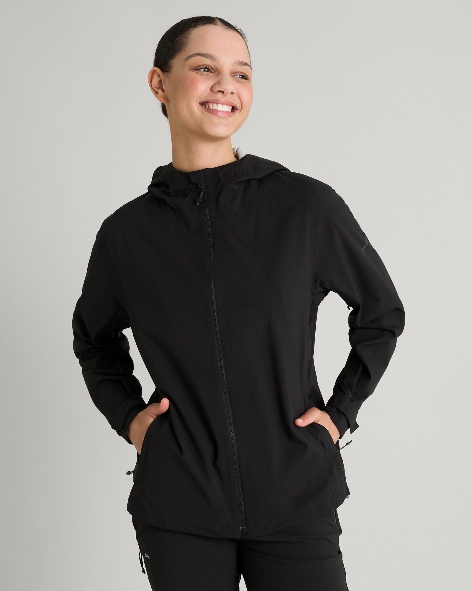 Women's Waterproof Stretch Trailhead 2.5 Layer Rain Jacket - Lightweight Windbreaker for Hiking & Outdoor Activities (Black Stingray) | Perfect for Camping, Backpacking & Rainy Day Adventures
