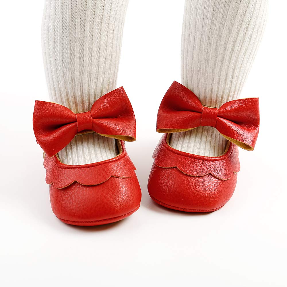Baby Girl Soft Sole Mary Jane Shoes for Infant Toddler - First Walkers, Prewalkers & Crib Shoes - Princess Style for Wedding Dresses & Special Occasions - Perfect for First Steps, Parties & Photo Shoots