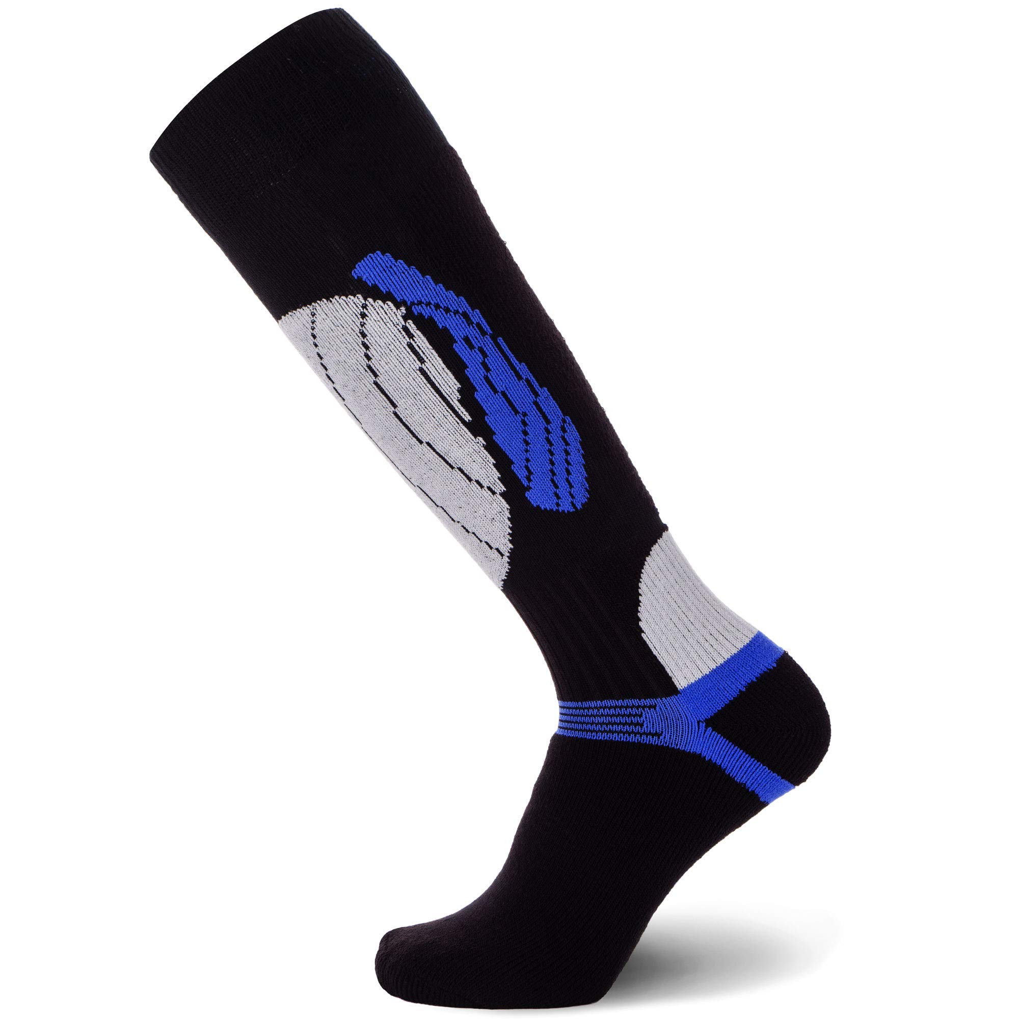 Elite Wool Race Ski Socks for Men & Women - Thermal Comfortable Snowboard Skiing Socks with Cushioning - Perfect for Winter Sports, Hiking & Cold Weather Activities