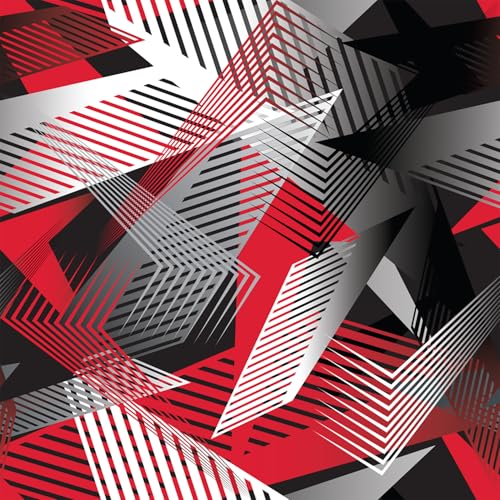 Black/Red Geo