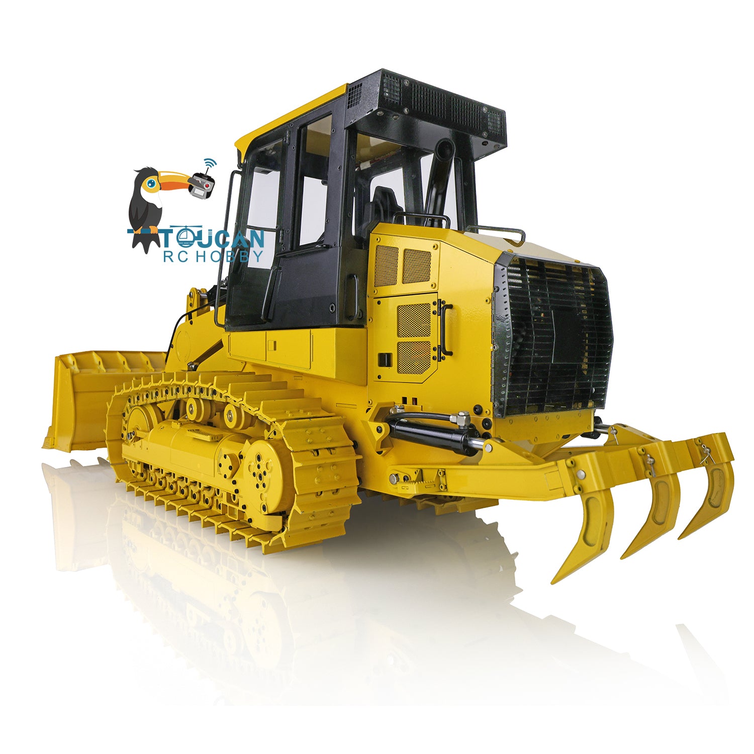 JDM 188 963D 1/14 Scale Metal Tracked RC Hydraulic Loader Toy - Ready to Run with FS-I6S Controller, Valve Pump, Lights & Sound Effects - Perfect for Construction Simulation and Off-Road Play
