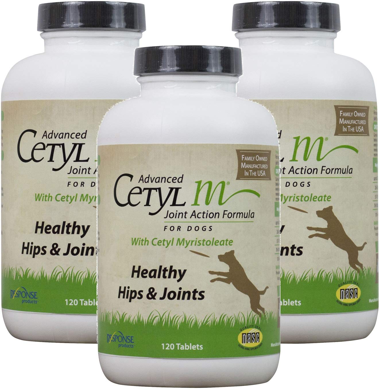 **Cetyl M Advanced Joint Support Formula for Dogs - 360 Chewable Tablets (3 Bottles x 120 Tablets) - Supports Mobility & Comfort for Active & Senior Dogs**