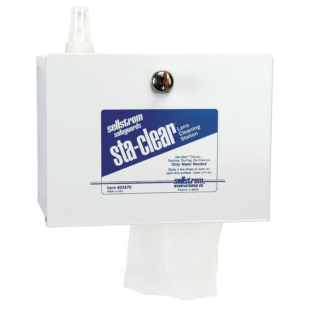 Premium Sellstrom S23470 Lens Cleaning Tissues Station Kit with Water Pump Spray Bottle | Optical Equipment Maintenance for Eyeglasses, Cameras & Microscopes | Professional Cleaning Solution for Home, Office & Laboratories