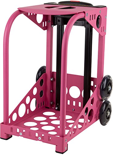 Zuca Mystic Sport Insert Bag with Pink Frame & Free Utility Pouch - Durable Gym Organizer for Skating, Yoga & Travel Accessories Storage