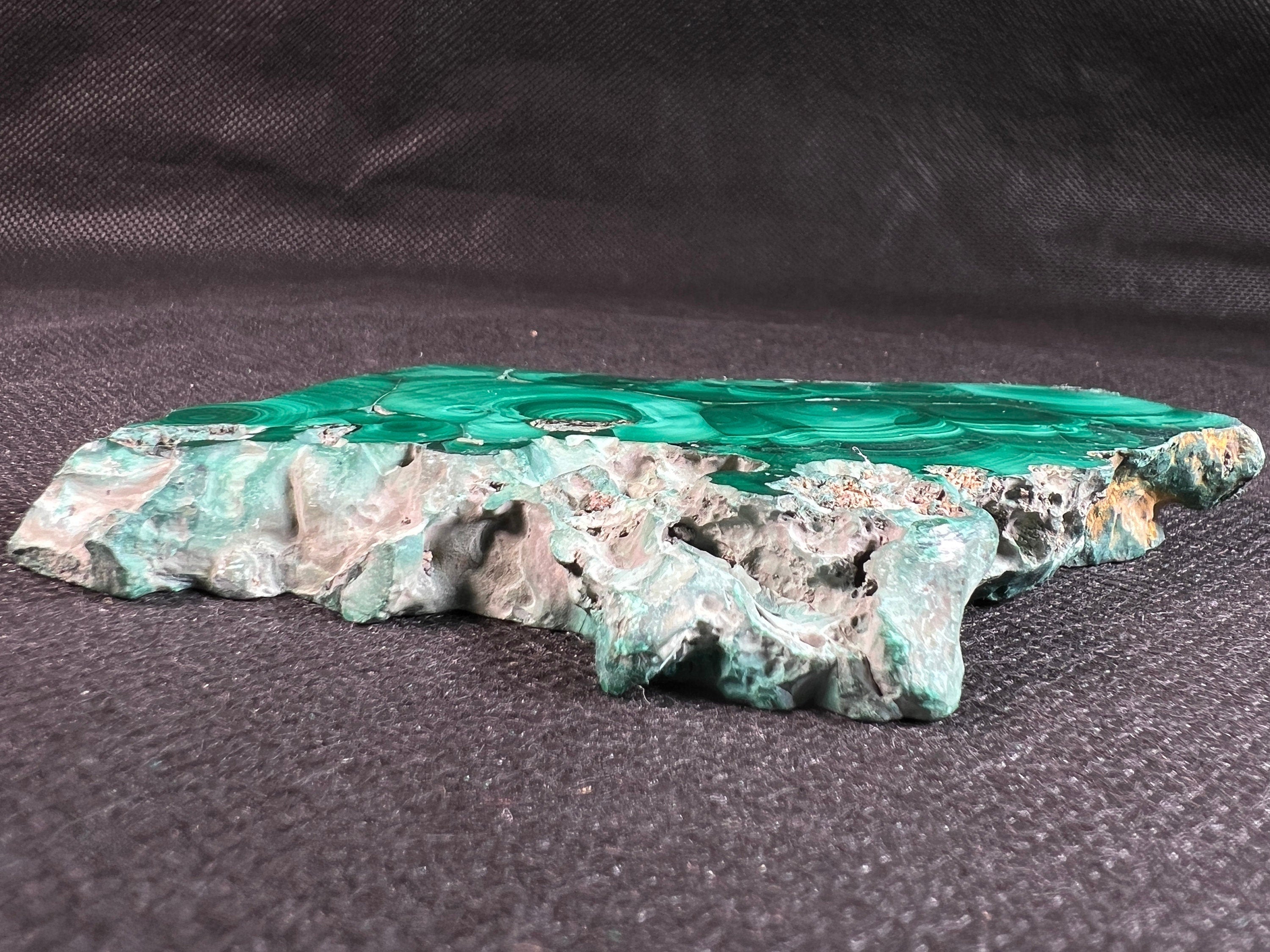 Natural Malachite Crystal Slab - Premium Green Malachite Stone for Jewelry Making, Unique Handcrafted Gift & Home Decor (50397) | Perfect for DIY Crafts, Healing Crystals Collection & Spiritual Decorations