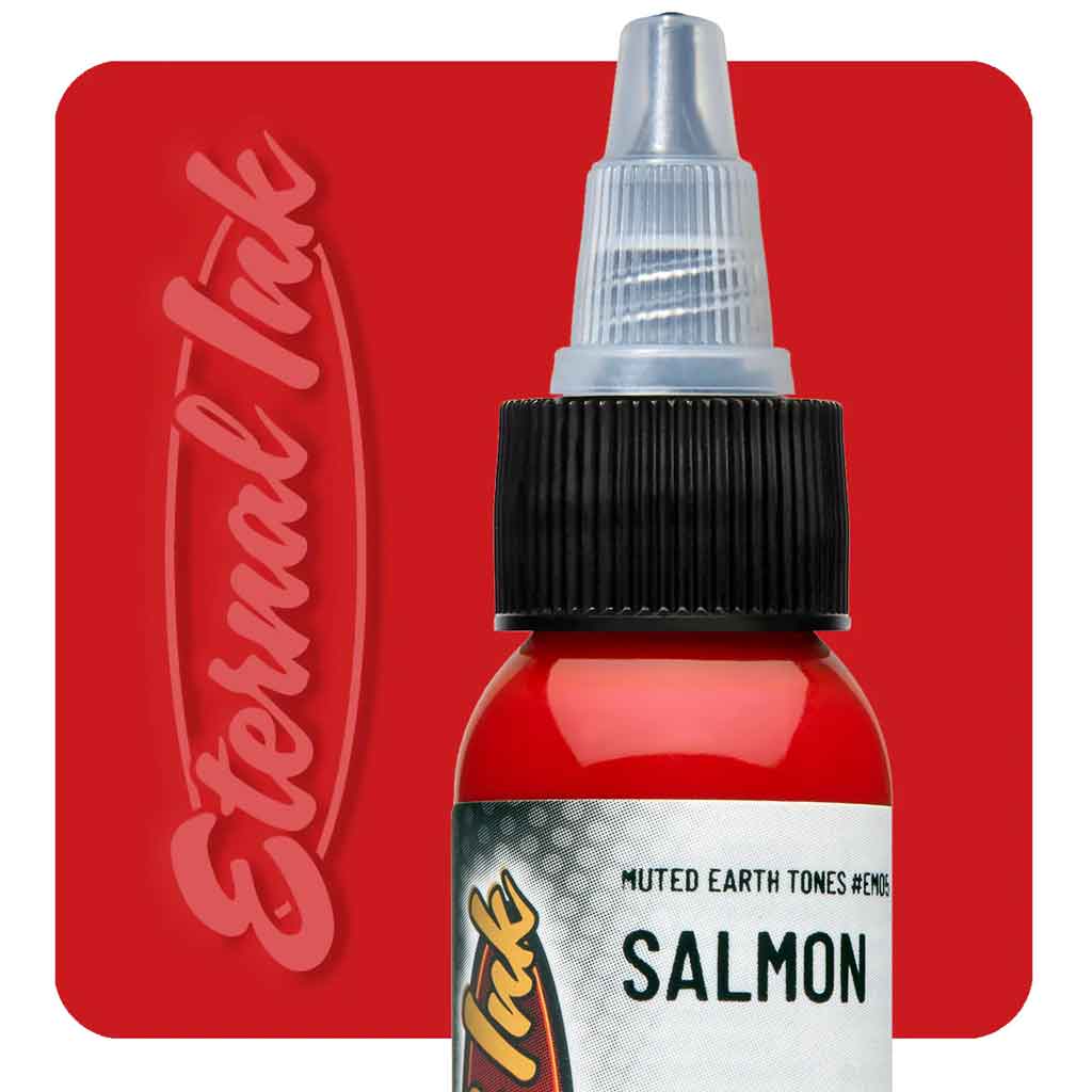 Premium 1oz Eternal Ink Tattoo Ink - High-Quality Salmon Color for Professional Tattoo Artists & Body Art - Perfect for Fine Line Work, Shading & Color Blending