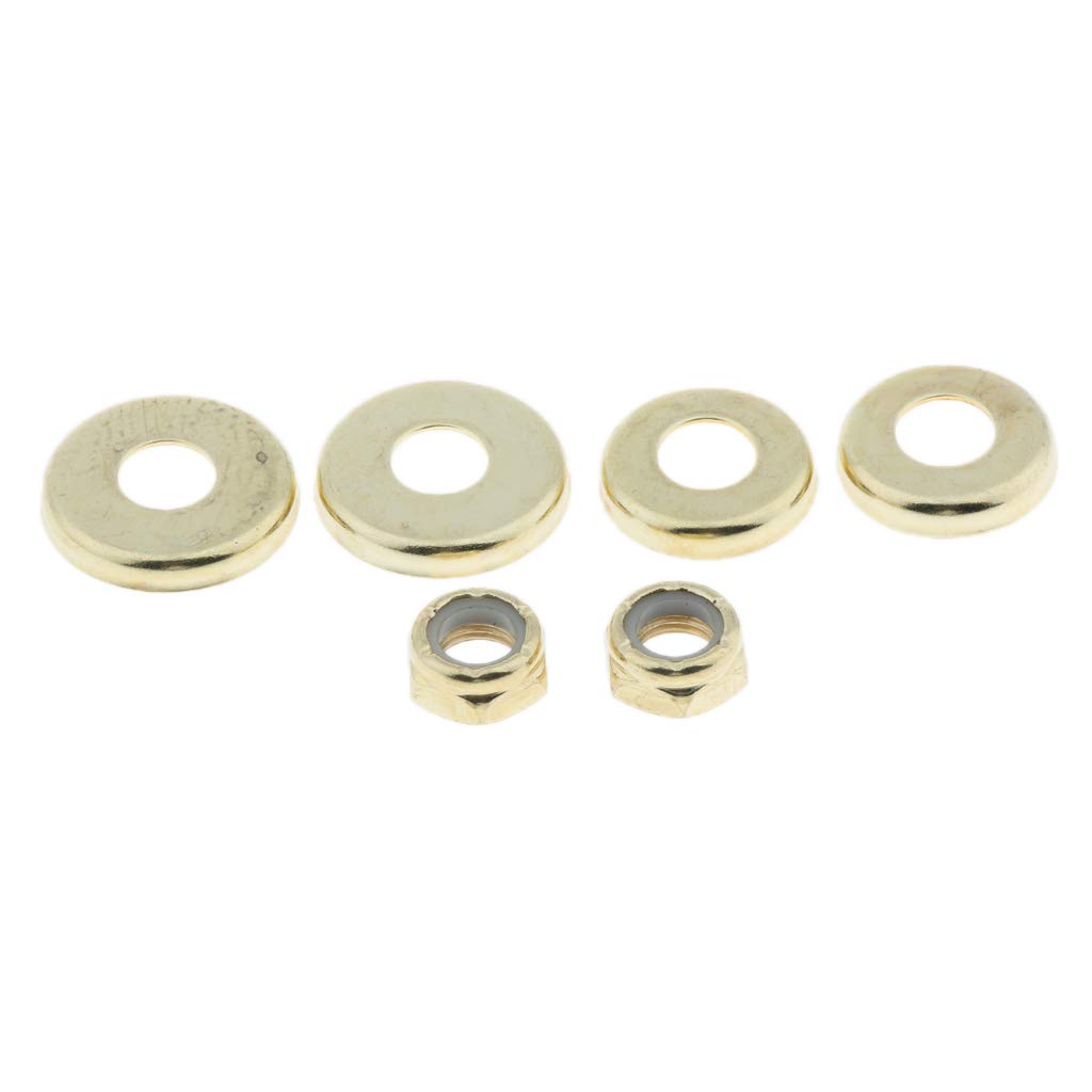 Koolsoo 4-Pack Longboard & Skateboard Washer Parts - Black - Perfect for Skateboard Maintenance & Smooth Riding