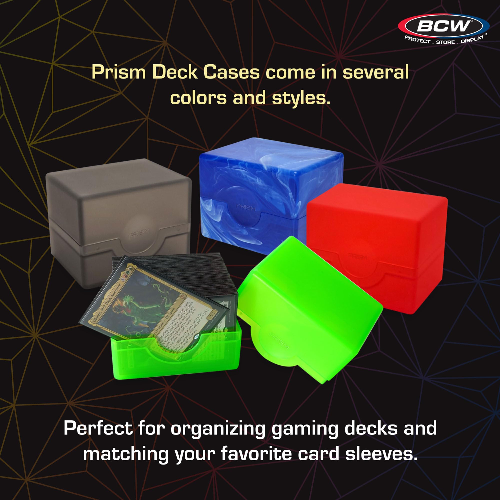 Prism Deck Cases 100+ Sunset Orange - Premium Card Storage for Collectible Trading Cards | Perfect for MTG, Pokemon & Yu-Gi-Oh Players | Durable & Stylish Protection for Game Nights & Tournaments