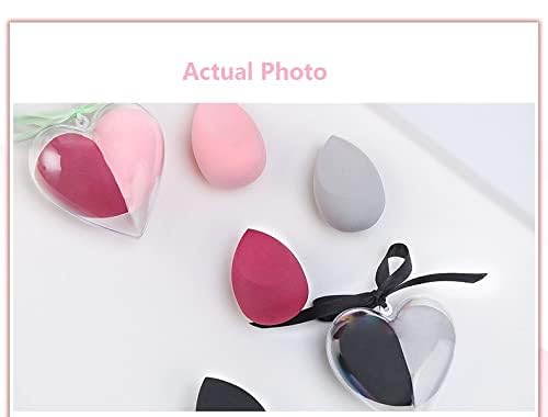 ELIIOUS Heart Shape Makeup Sponge Set - Foundation Blender Beauty Sponge for Liquid, Cream & Powder - Flawless Face Makeup Application - Perfect for Daily Makeup, Contouring & Professional Use