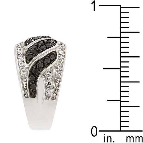 Elegant Black & White Swirl Ring for Women - Trendy Statement Jewelry - Perfect for Parties, Weddings & Everyday Wear