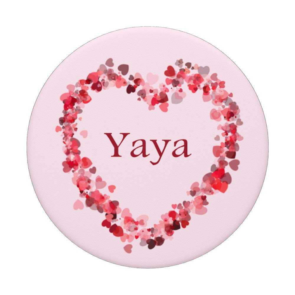 Yaya Heart PopSockets PopGrip - Swappable Phone Grip for iPhone, Samsung & Tablets - Perfect Mothers Day Gift, Christmas Present - Use for Phone Stand, Selfie Stick & Secure Grip