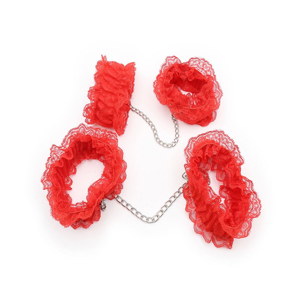 HUNTVE 5-Piece Red Yoga Rope Set for Bedroom - Yoga Passion BSDM Accessories for Stretching, Fitness & Home Decor
