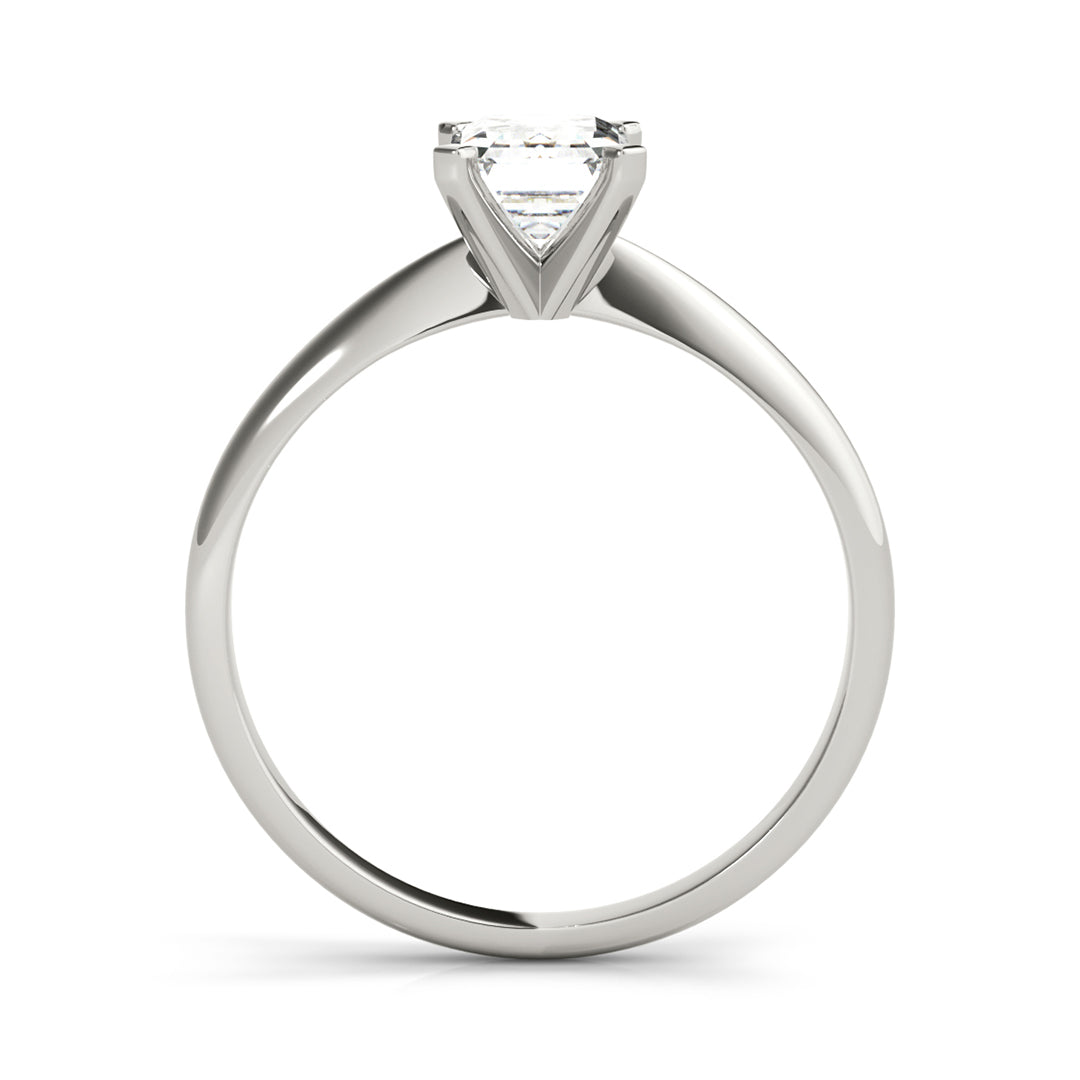 0.5 CTW Tapered Shank Solitaire Emerald Cut Diamond Engagement Ring for Women - Perfect for Proposals, Weddings & Anniversaries