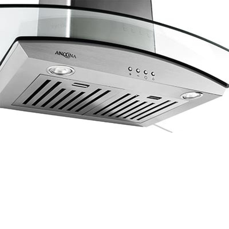 30 Inch Tornado II 600 CFM Wall Mount Range Hood with Glass Canopy - Powerful Kitchen Ventilation for Smoke, Odor & Grease Removal - Perfect for Modern Kitchens & Cooking Enthusiasts