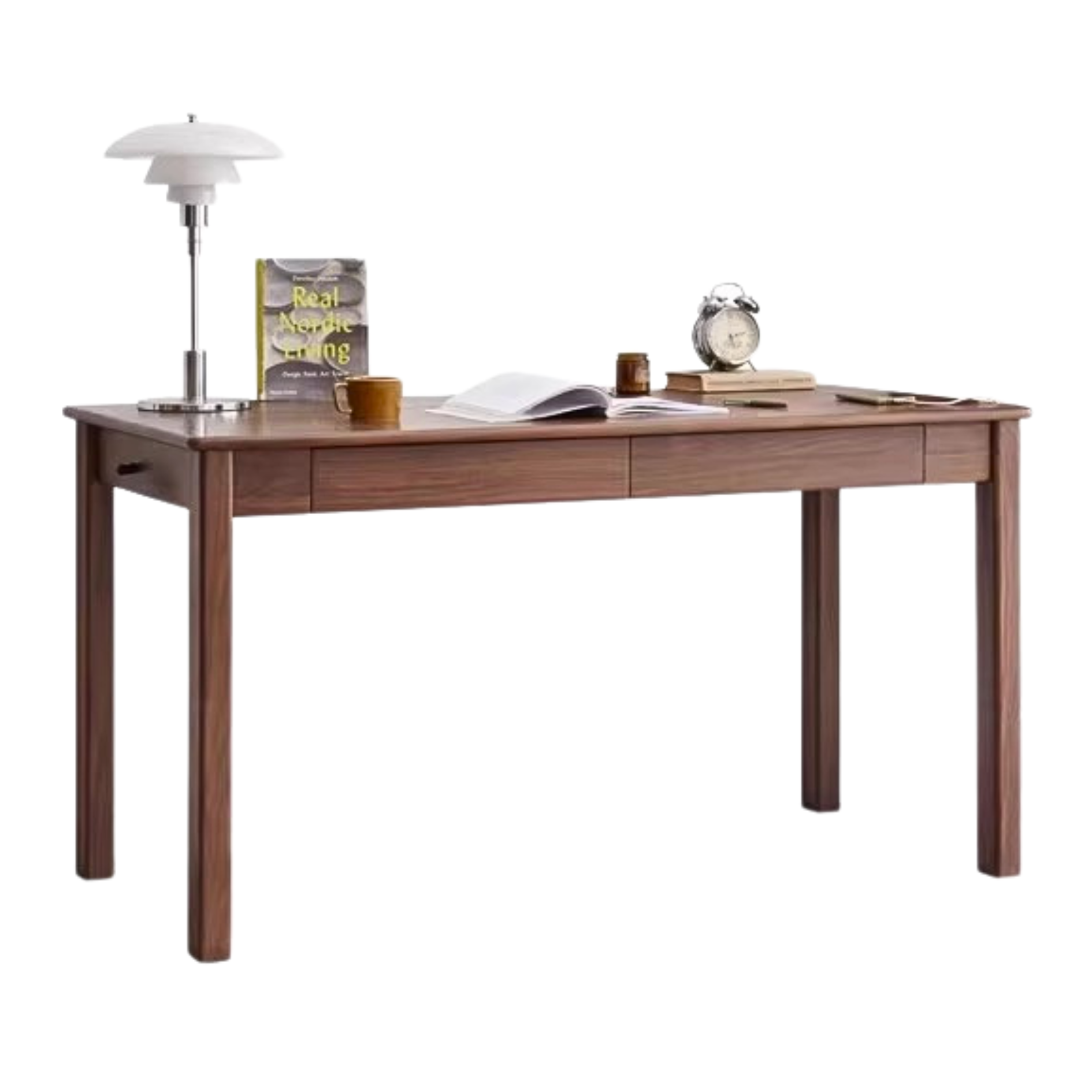 Premium Solid Wood Office Desk - Black Walnut, Oak & Ash Options | Modern Home Office & Executive Workspace Furniture
