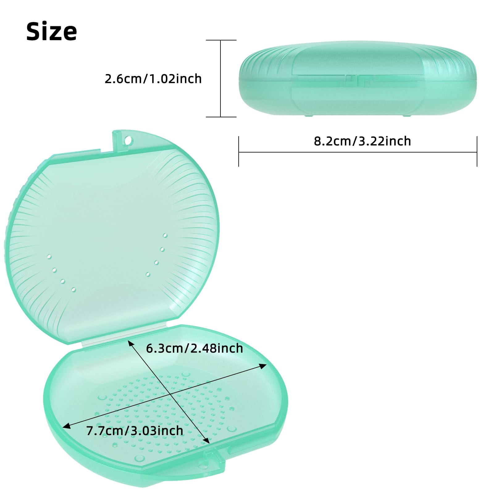 ARGOMAX Orthodontic Retainer Case - Durable Braces & Aligner Storage Box (1-Piece, Cyan) | Perfect for Travel, School & Daily Dental Care