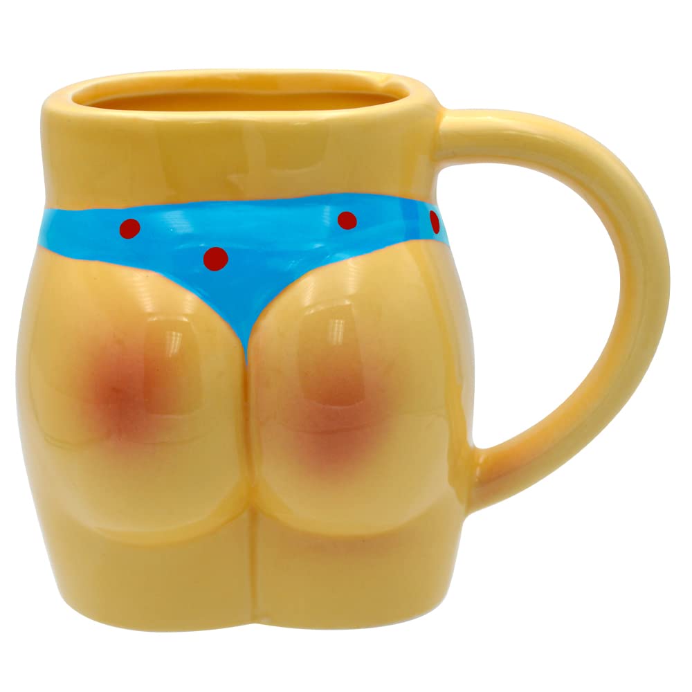 Sexy Booty Novelty Coffee Mug - 12 oz Ceramic Funny Cup for Bachelor/Bachelorette Party, Wedding Shower Gift - Perfect for Coffee, Tea & Office Humor