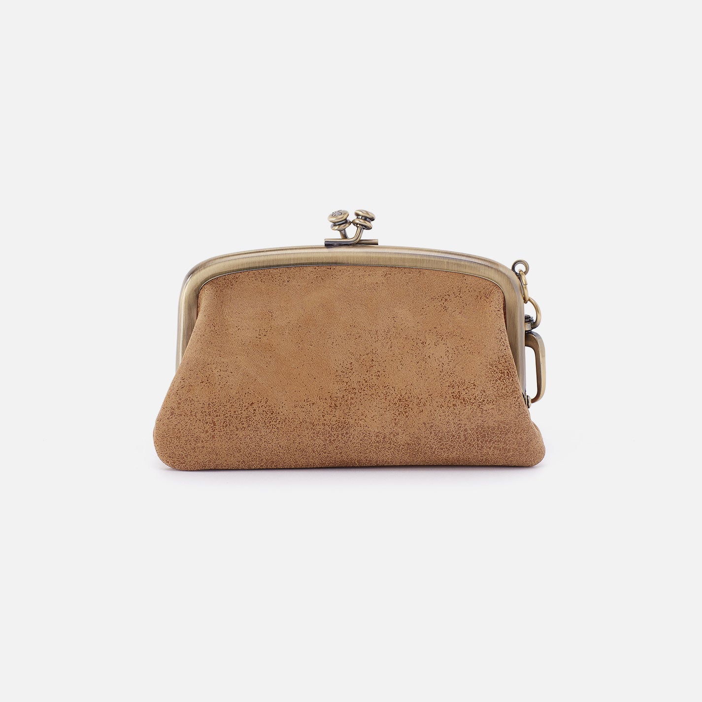 Premium Buffed Leather Cheer Frame Pouch in Whiskey Brown - Perfect for Travel, Office & Everyday Essentials Organization
