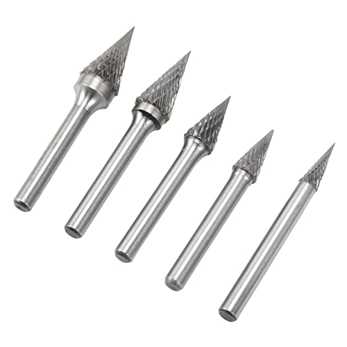 Professional Carbide Burr Set - High Accuracy Heat Resistant Rotary File with 6mm/0.24