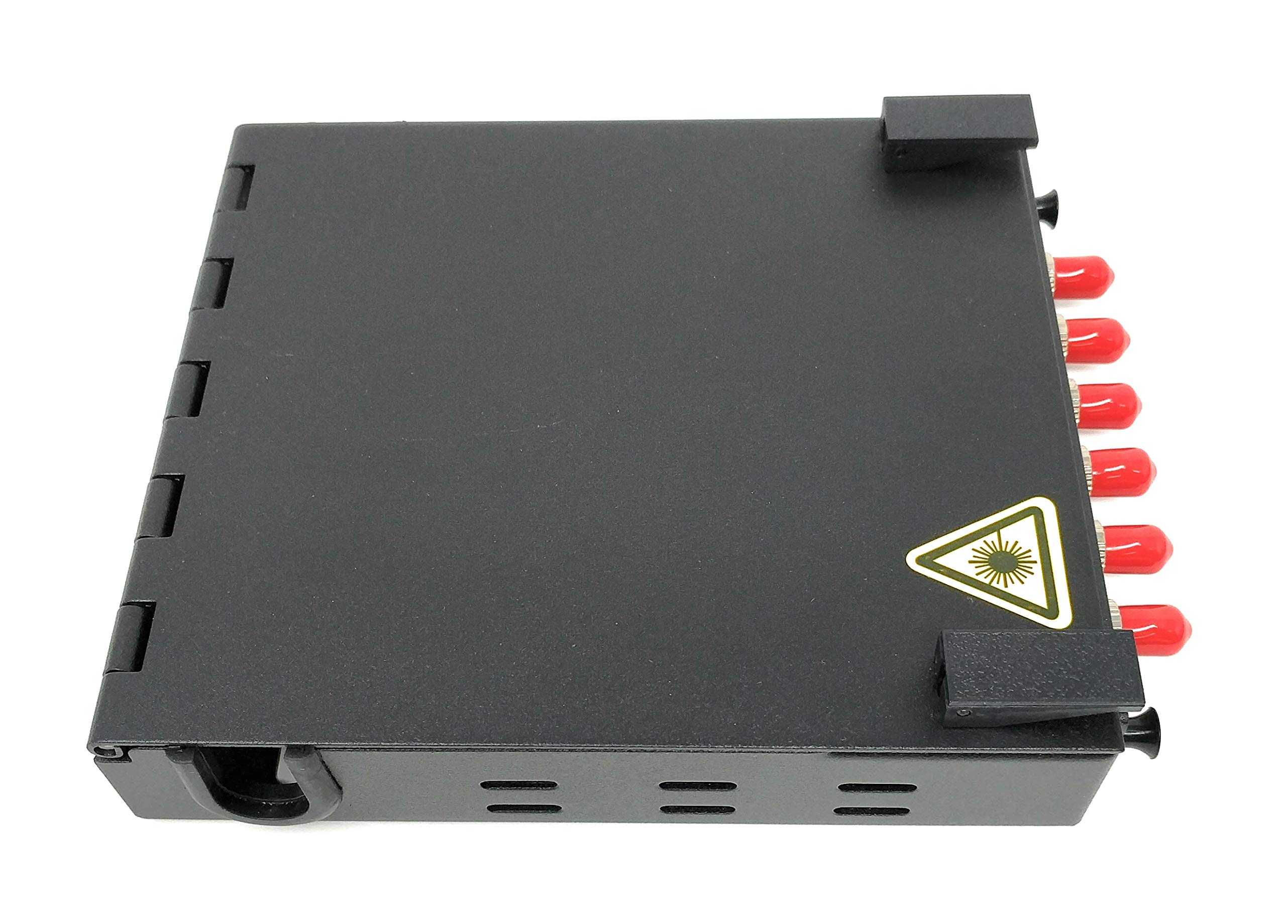 Ultra Spec Cables Wall Mount Fiber Enclosure with Spool - 6 Port ST-UPC OM1/OM2 Multimode LGX Panel for Data Centers & Network Installations