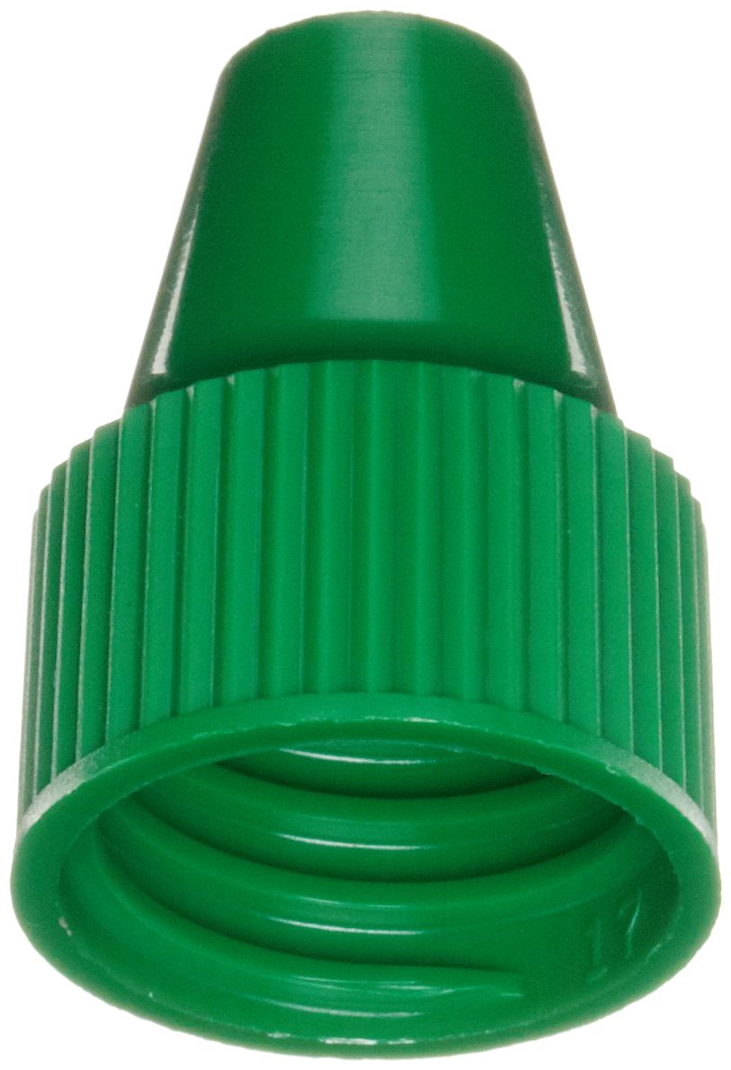 Wheaton W242536-A Green Polyethylene Dropping Bottle Caps (1000-Pack) - 13mm Tip & 6mL Dropper Bottle Accessories for Essential Oils, DIY Cosmetics, and Laboratory Use