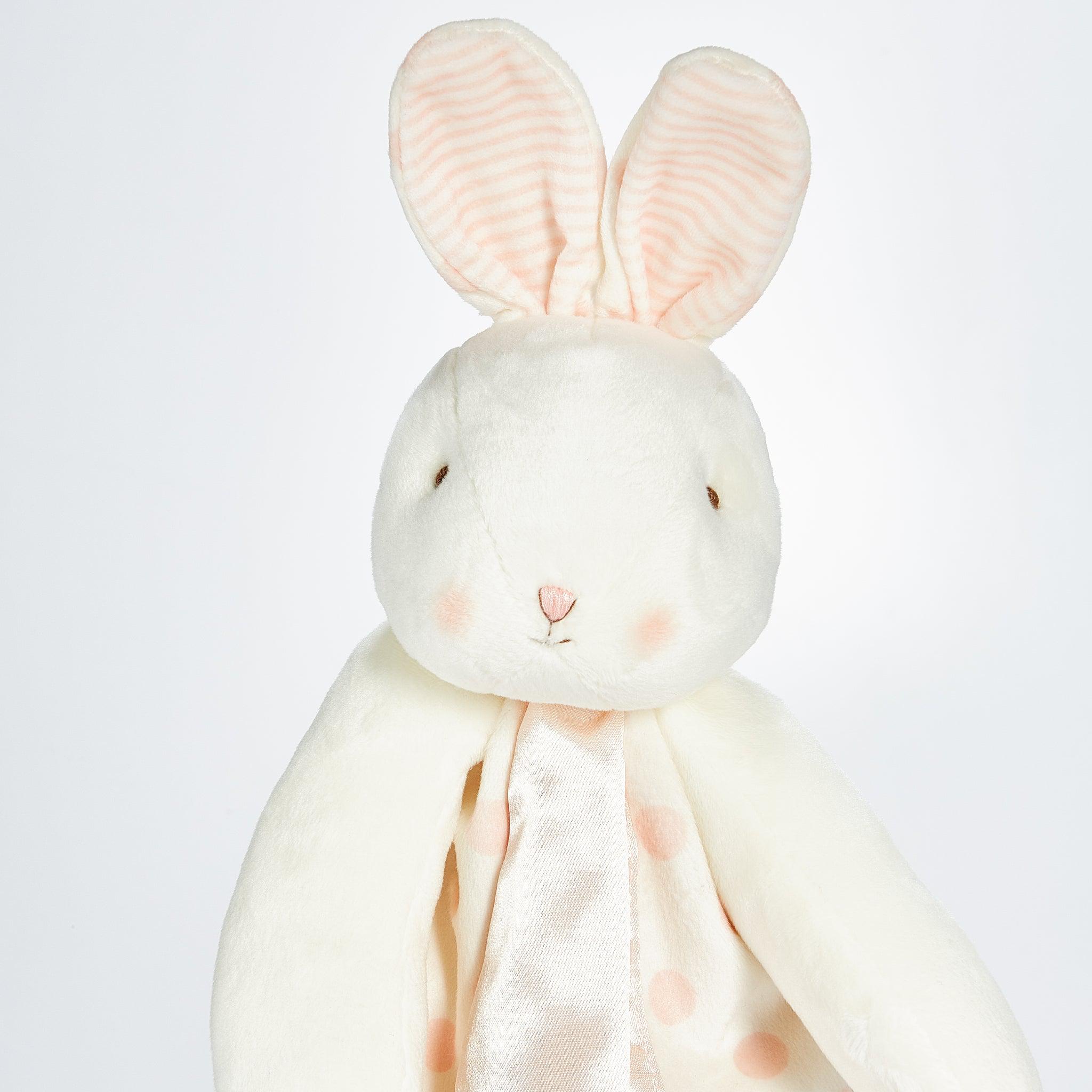 Soft and Cozy Blossom Dot Bunny Buddy Blanket - Cute Plush Baby Blanket for Nursery, Travel, and Snuggling - Perfect Gift for Newborns and Toddlers