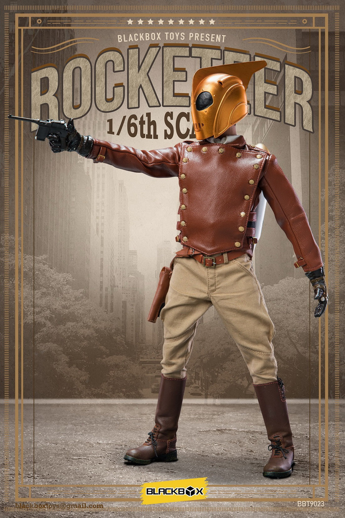Blackbox Toys 1/6 Scale BBT 9023B Rocketeer Deluxe Version Collectible Action Figure - Perfect for Display, Photography & Comic Book Enthusiasts