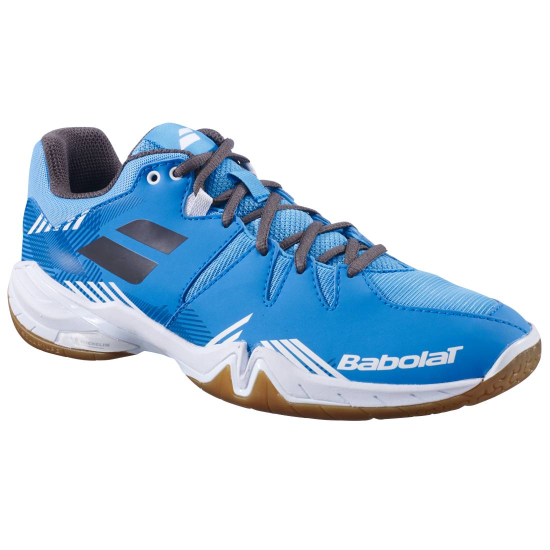 Babolat Shadow Spirit Men's Indoor Court Shoes - Lightweight Tennis Shoes for Badminton & Volleyball - Non-Marking Rubber Sole - Blue/Black - Perfect for Indoor Sports & Gym Training