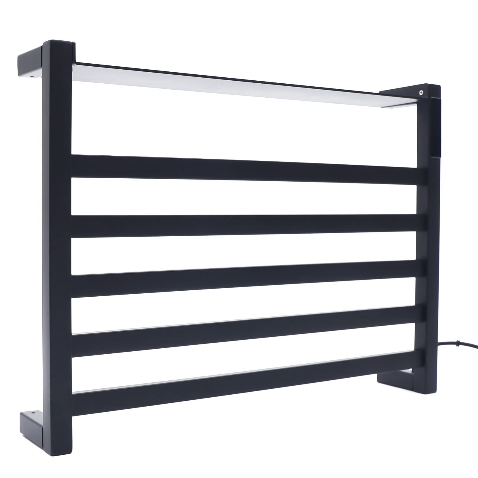 LYNICESHOP Electric Heated Towel Warmer - Wall Mounted Stainless Steel Towel Rack with Intelligent Warming Technology, 80W 110V for Bathroom & Spa - Perfect for Warming Towels, Robes and Keeping Bathroom Cozy