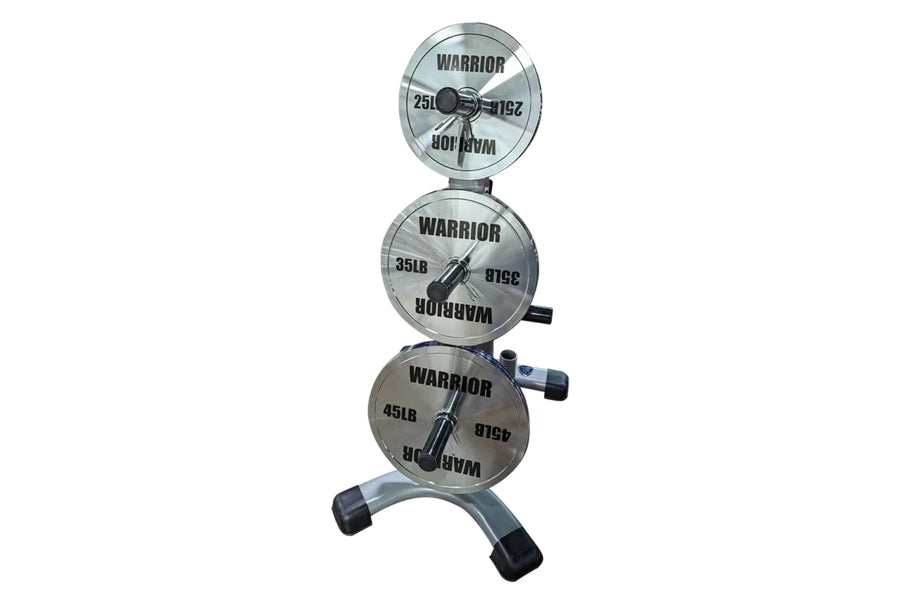 Warrior Chrome Olympic Weight Plates - 230lb Set for Strength Training & Home Gym - Perfect for Powerlifting, CrossFit & Weightlifting