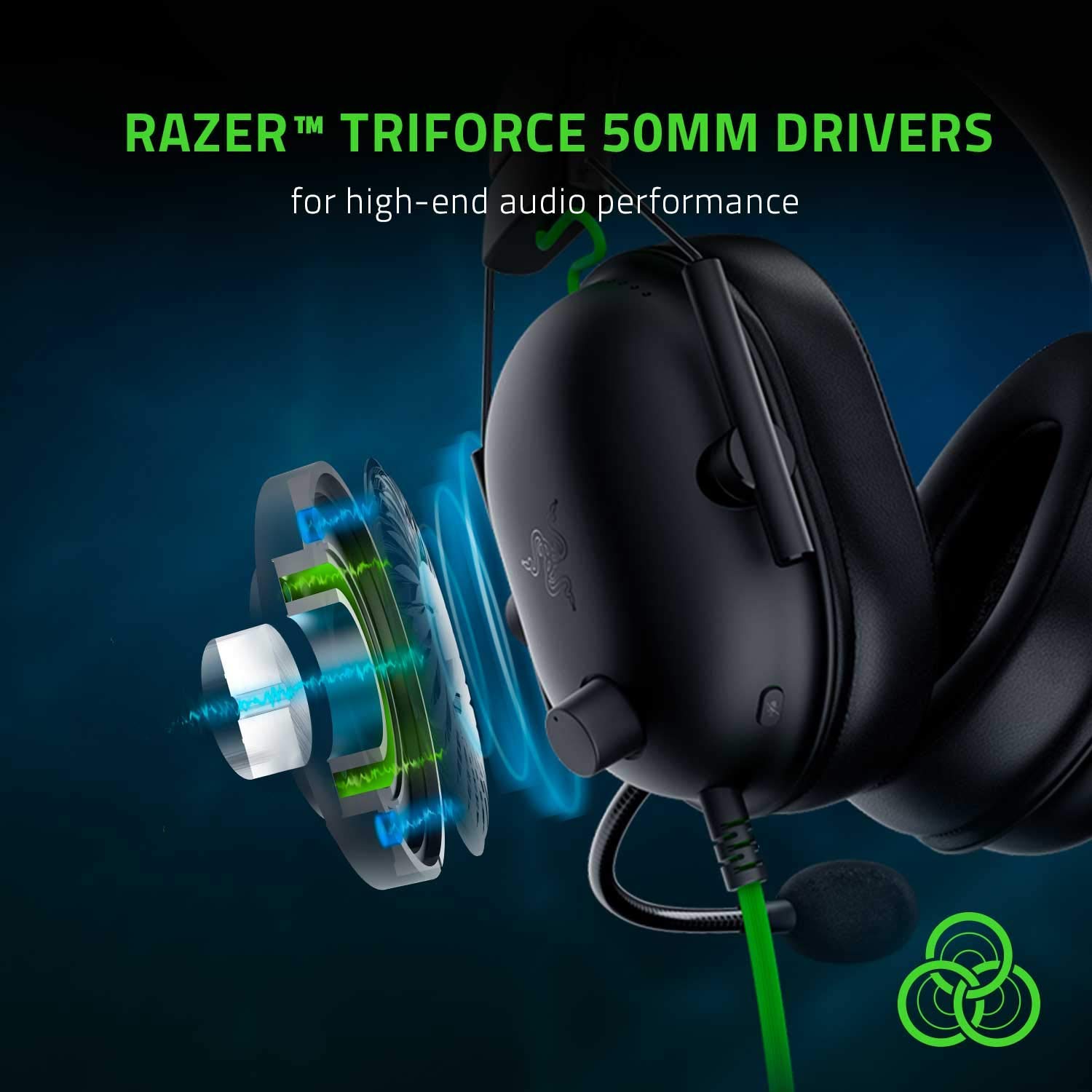 Razer BlackShark V2 X Gaming Headset with 7.1 Surround Sound, 50mm Drivers & Memory Foam Cushion - Compatible with PC, PS4, PS5, Nintendo Switch - 3.5mm Audio Jack (Black) - Perfect for Competitive Gaming, Streaming & Esports