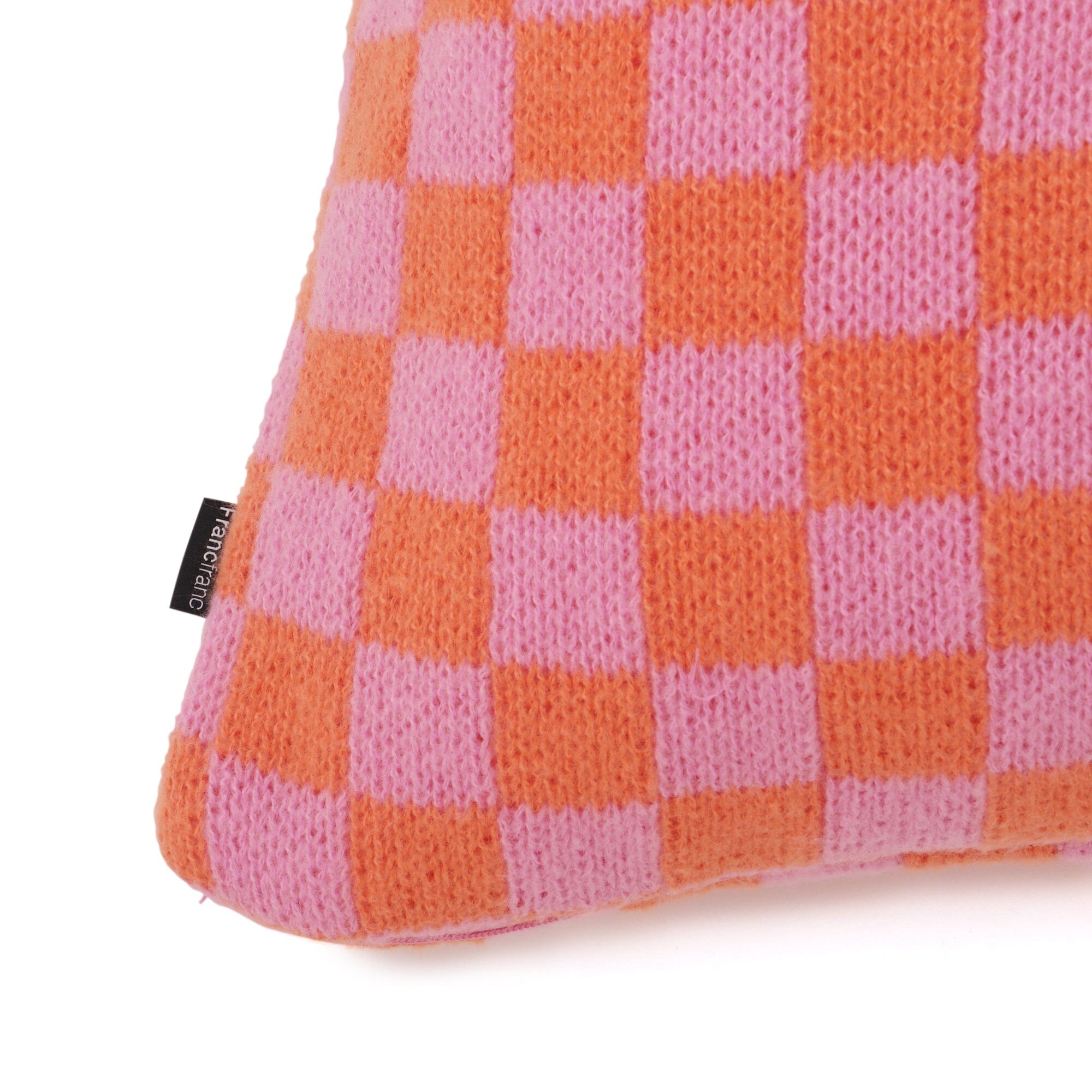 Checker Flower Cushion Cover 45x45cm - Bohemian Style Decorative Pillow Case for Sofa, Bed, Chair - Soft Cotton Square Cushion Cover for Home Decor, Living Room, Bedroom