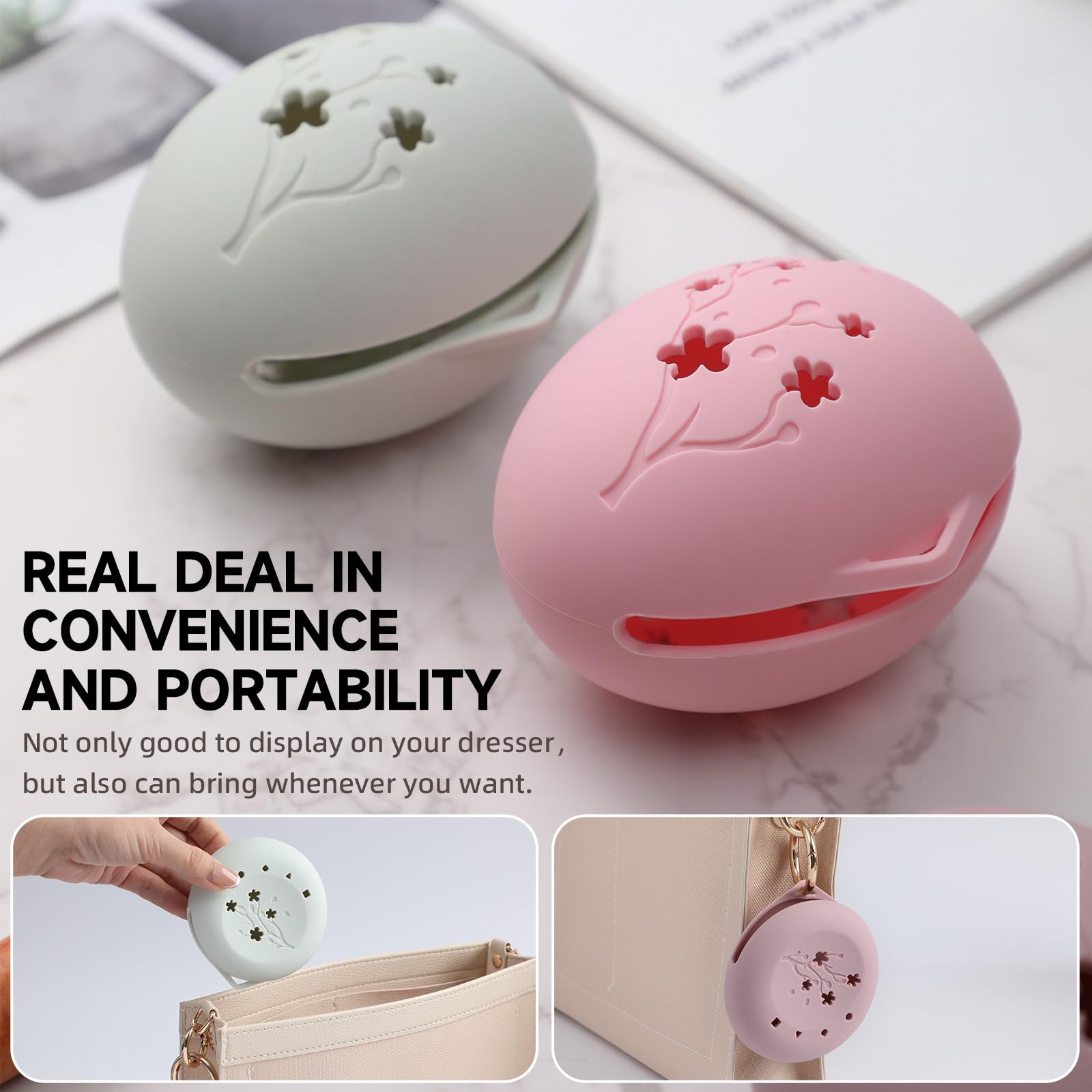 2-in-1 Makeup Sponge Holder & Beauty Blender Case - Travel Powder Puff Organizer (Light Purple) | Compact Cosmetic Storage for On-the-Go Makeup Touchups