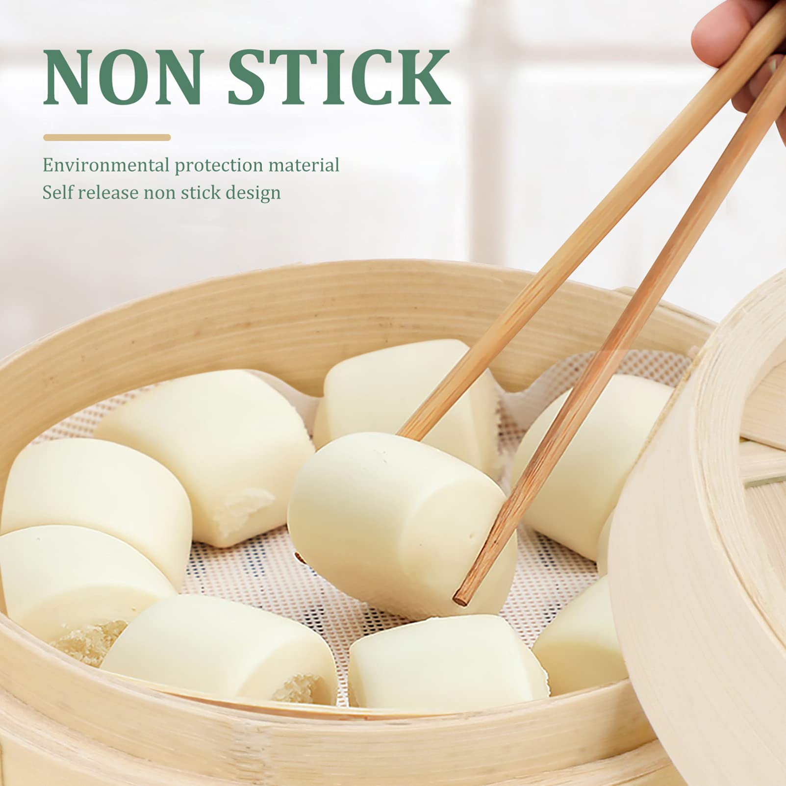 Hemoton Bamboo Steamer Basket Set - 3-Piece Traditional Chinese Dim Sum Dumpling Steamer for Buns, Vegetables & Eggs - Handmade Wooden Cooking Pot for Asian Food, Perfect for Home Kitchen & Restaurant Use