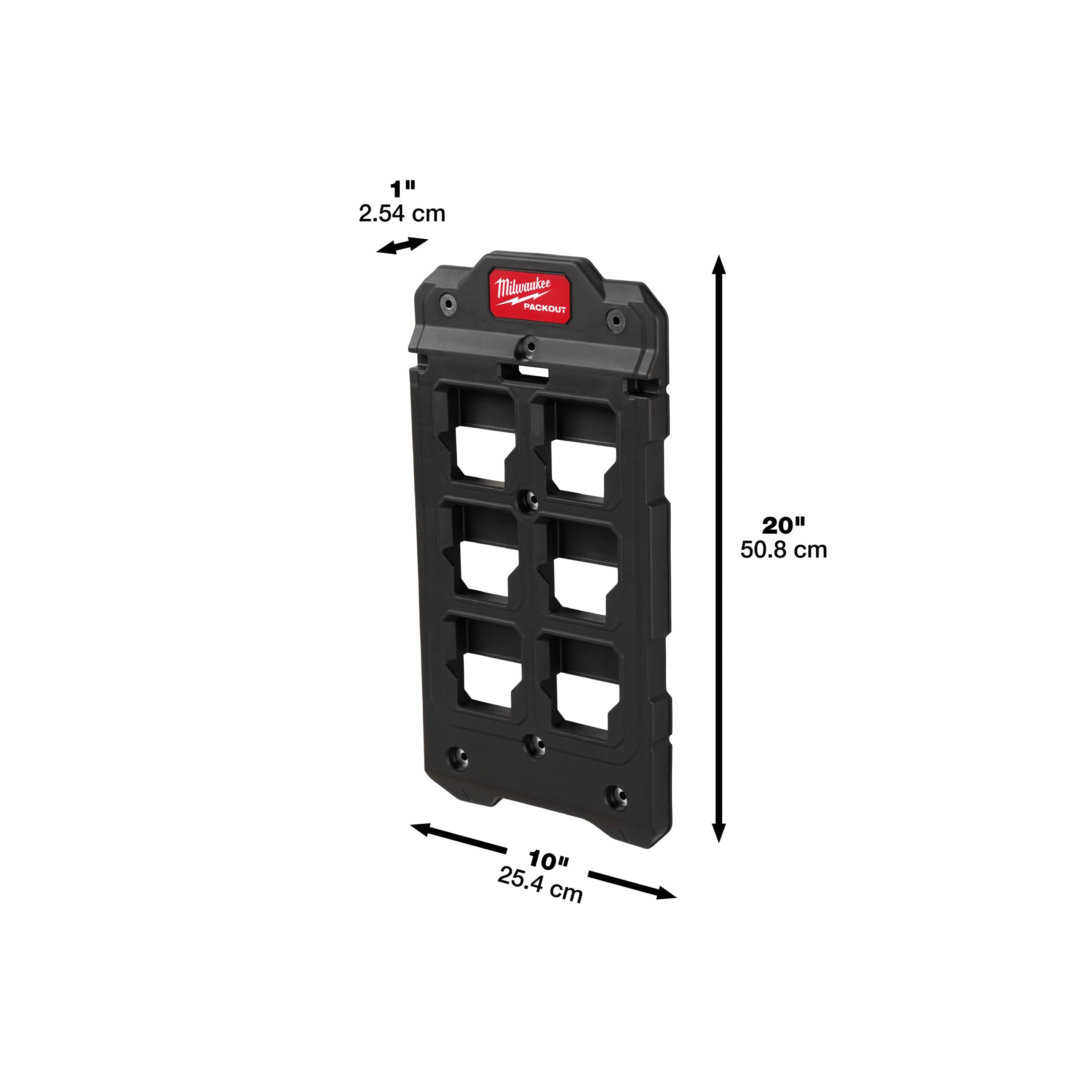 Milwaukee PACKOUT Compact Mounting Plate 10 x 20 x 12 inches - Durable Tool Organizer for Jobsite Storage & Workshop Organization