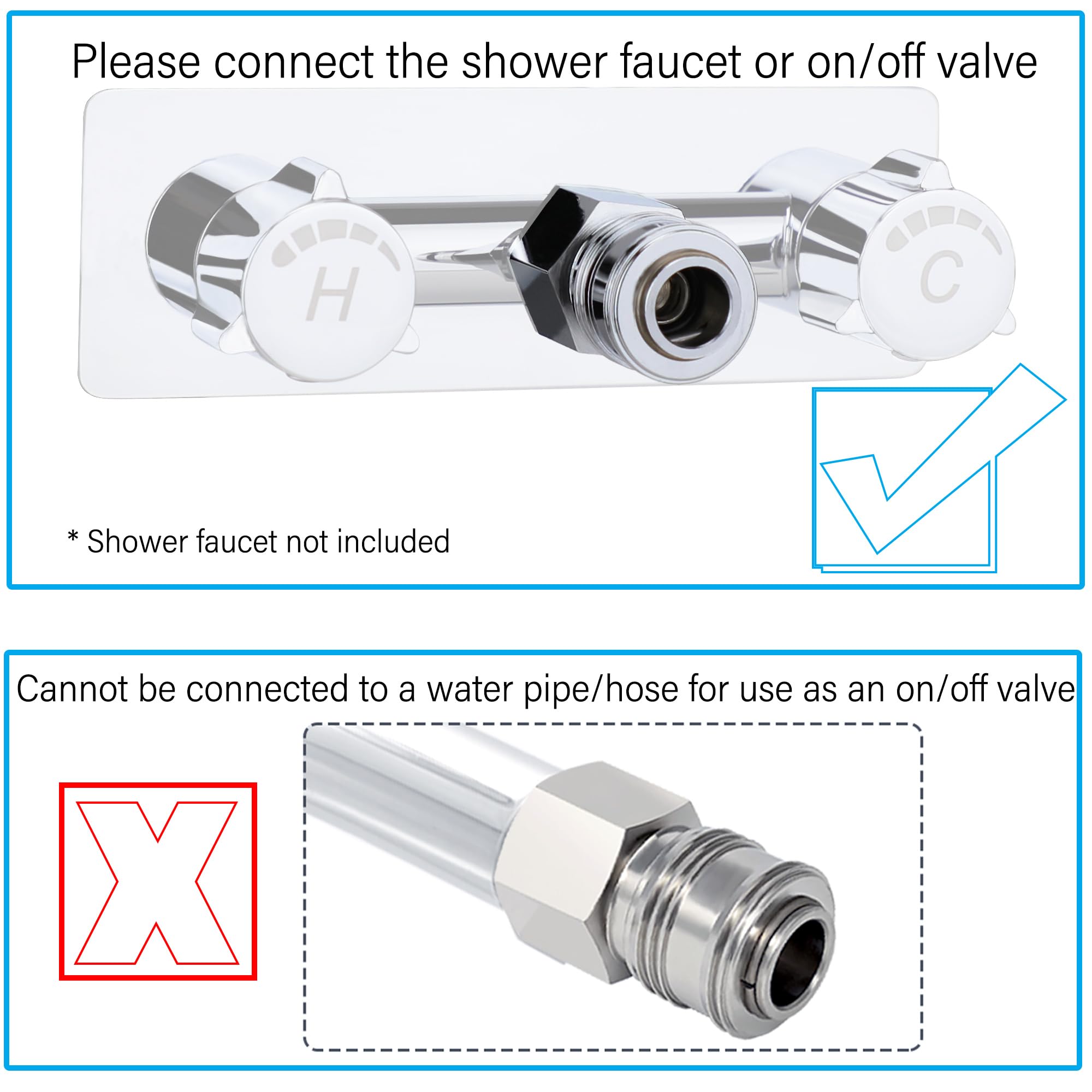 High Pressure RV Shower Head with Hose - Quick Connect Handheld Showerhead with On/Off Switch for RV Indoor/Outdoor Use - Chrome Finish - Perfect for Camping, RV Travel & Outdoor Showers