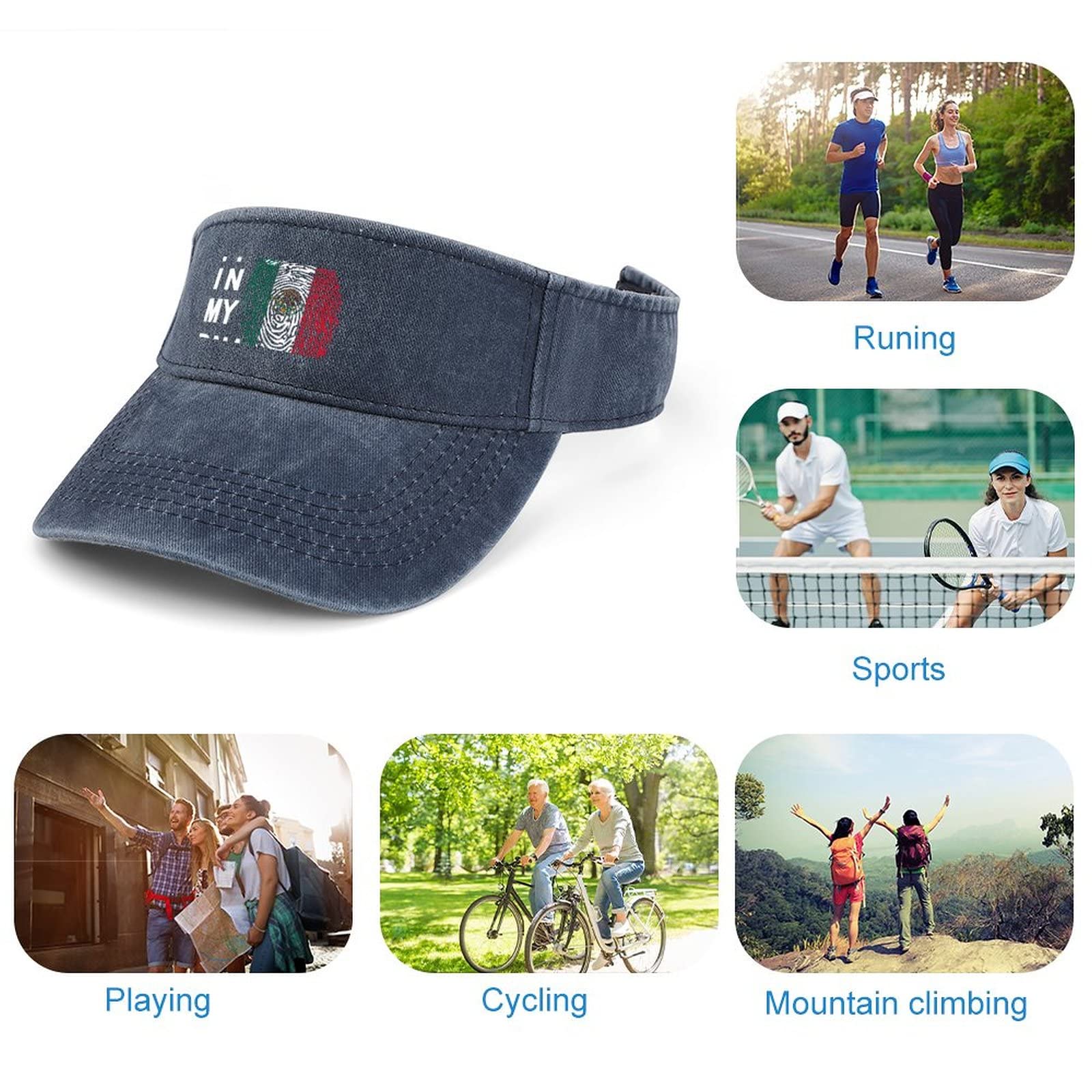 UV Protection Adjustable Sports Sun Visor Hat for Women & Men - Breathable Cotton Summer Hat for Running, Golf, Tennis & Outdoor Activities