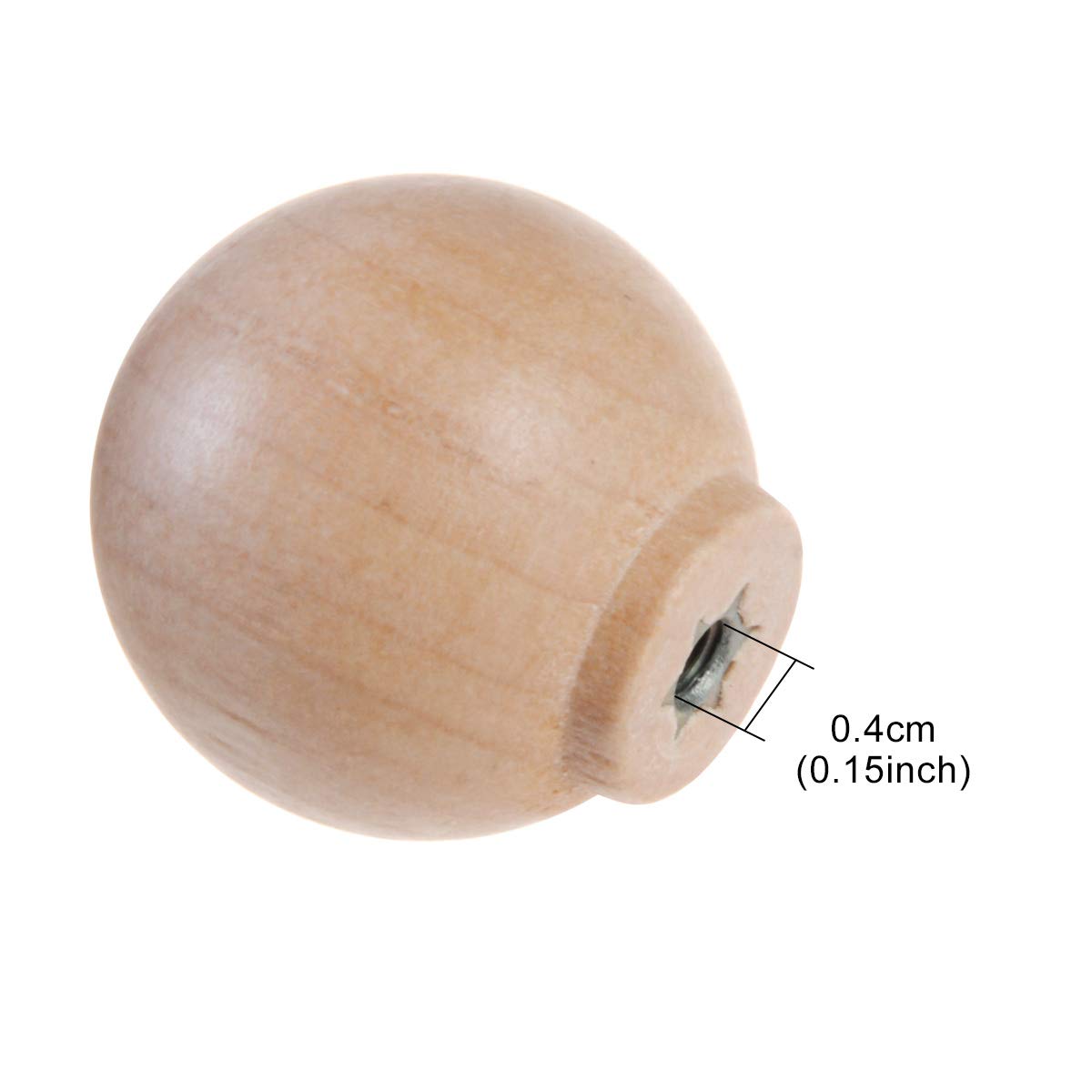 Wooden Drawer Knobs 12-Pack - Unfinished Round Cabinet Handles for Dresser & Closet