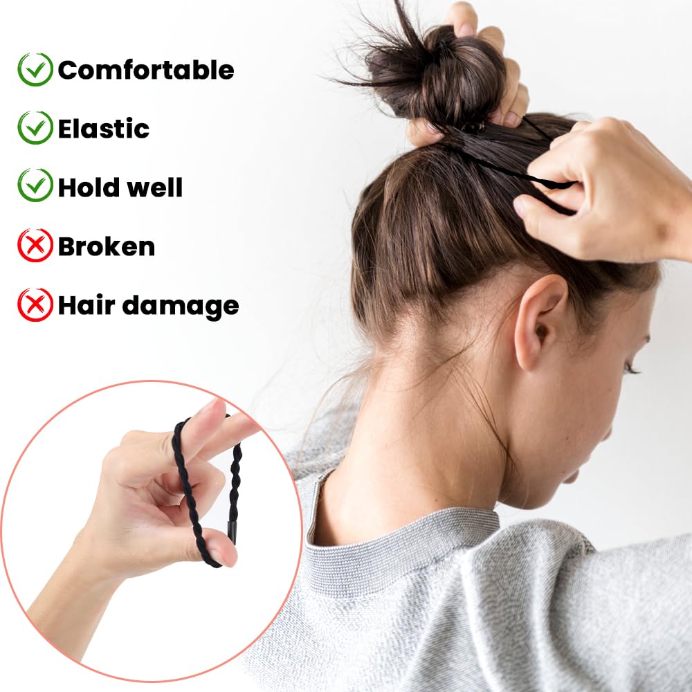 32PCS Boho Hair Bracelets for Women - No Damage Elastic Hair Ties & Bands for Girls with Thick, Thin, Long or Curly Hair - Fashion Hair Accessories for Parties, Weddings, Festivals & Everyday Wear