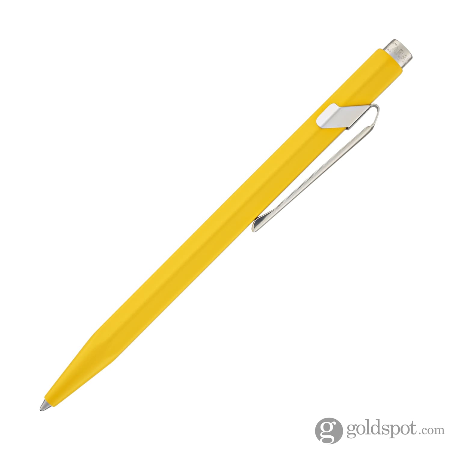 Caran d'Ache 849 Metal Collection Yellow Ballpoint Pen - Premium Writing Instrument for Office, Business Gifts & Luxury Collectors