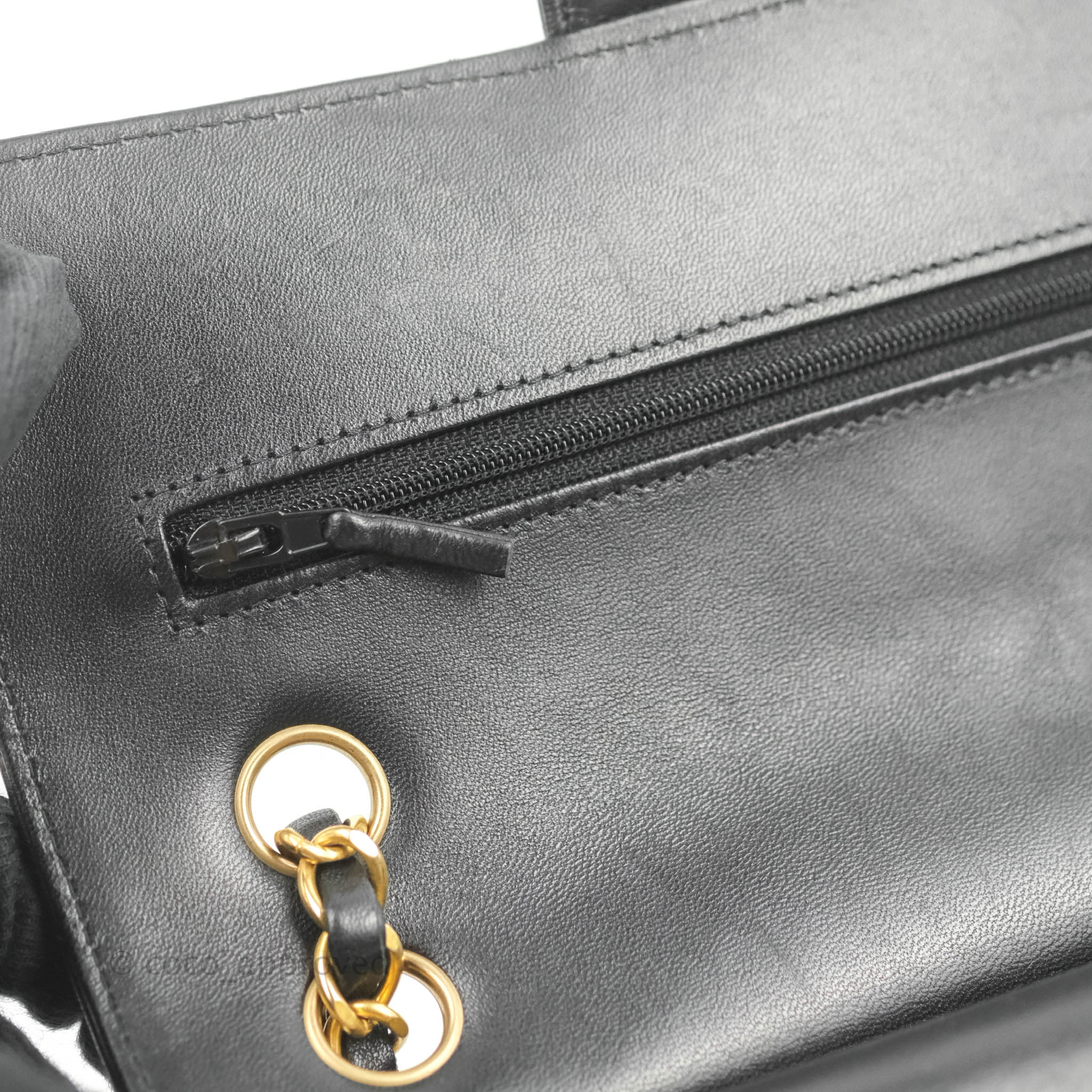 Chanel Classic Chevron Small Medium Double Flap Bag Black Lambskin Leather with Gold Hardware - Luxury Crossbody Purse for Women, Perfect for Date Night & Special Occasions
