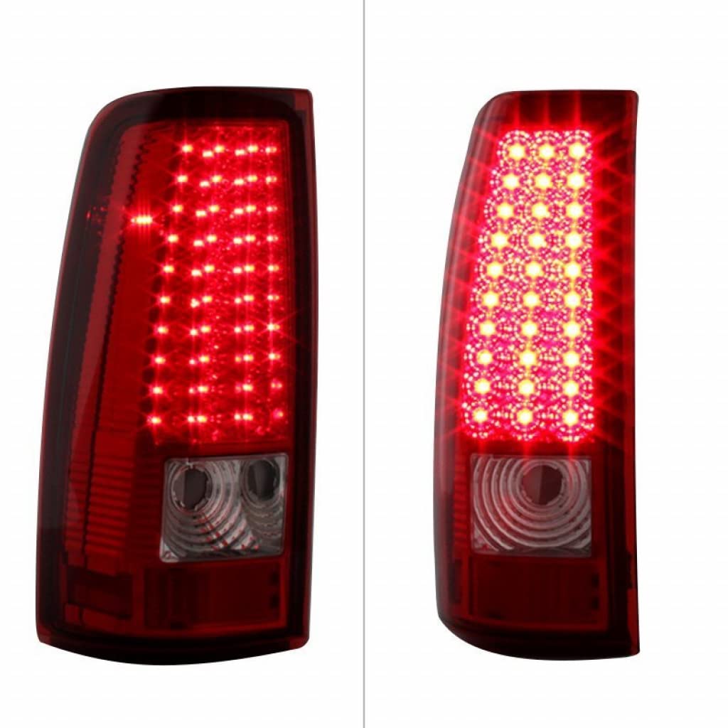 Xtune LED Tail Lights for Chevy Silverado 1500/2500/3500 (1999-2002) - Pair with Sequential Turn Signals | ALT-ON-CS99-LED-RC | 5008831 | Upgrade Your Truck's Style & Safety for Night Driving