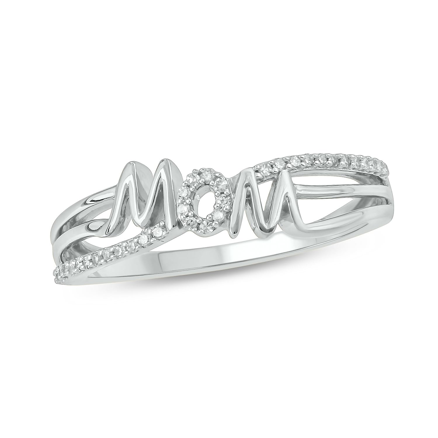 1/10ct Diamond Mother's Ring for Women in 10K/14K Yellow Gold - Elegant Birthday & Mother's Day Jewelry Gift for Mom - Perfect for Special Occasions, Anniversaries & Everyday Wear