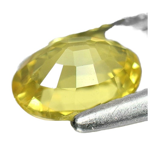 1.17ct Natural Vivid Medium Light Yellow Sapphire - 7x5mm Oval Loose Gemstone - VS Clarity September Birthstone - Perfect for Jewelry Making, Engagement Rings & Birthstone Collections